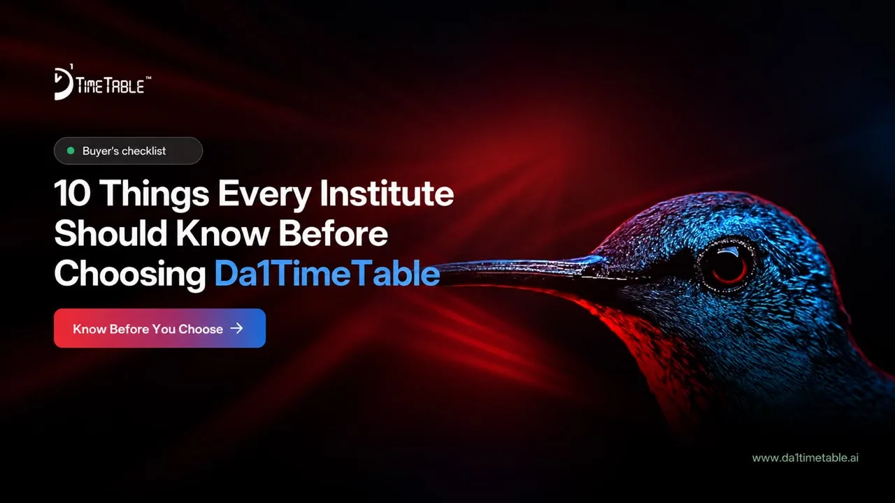 10 Things Every Institute Should Know Before Choosing Da1TimeTable