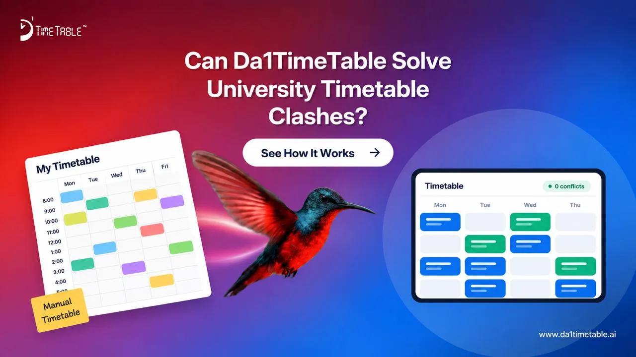 Can Da1TimeTable Solve University Timetable Clashes?
